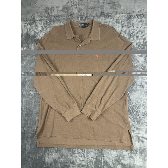 Polo Ralph Lauren Other - Polo Ralph Lauren Men's XL Brown Solid Long Sleeve Polo Collared Cotton Logo